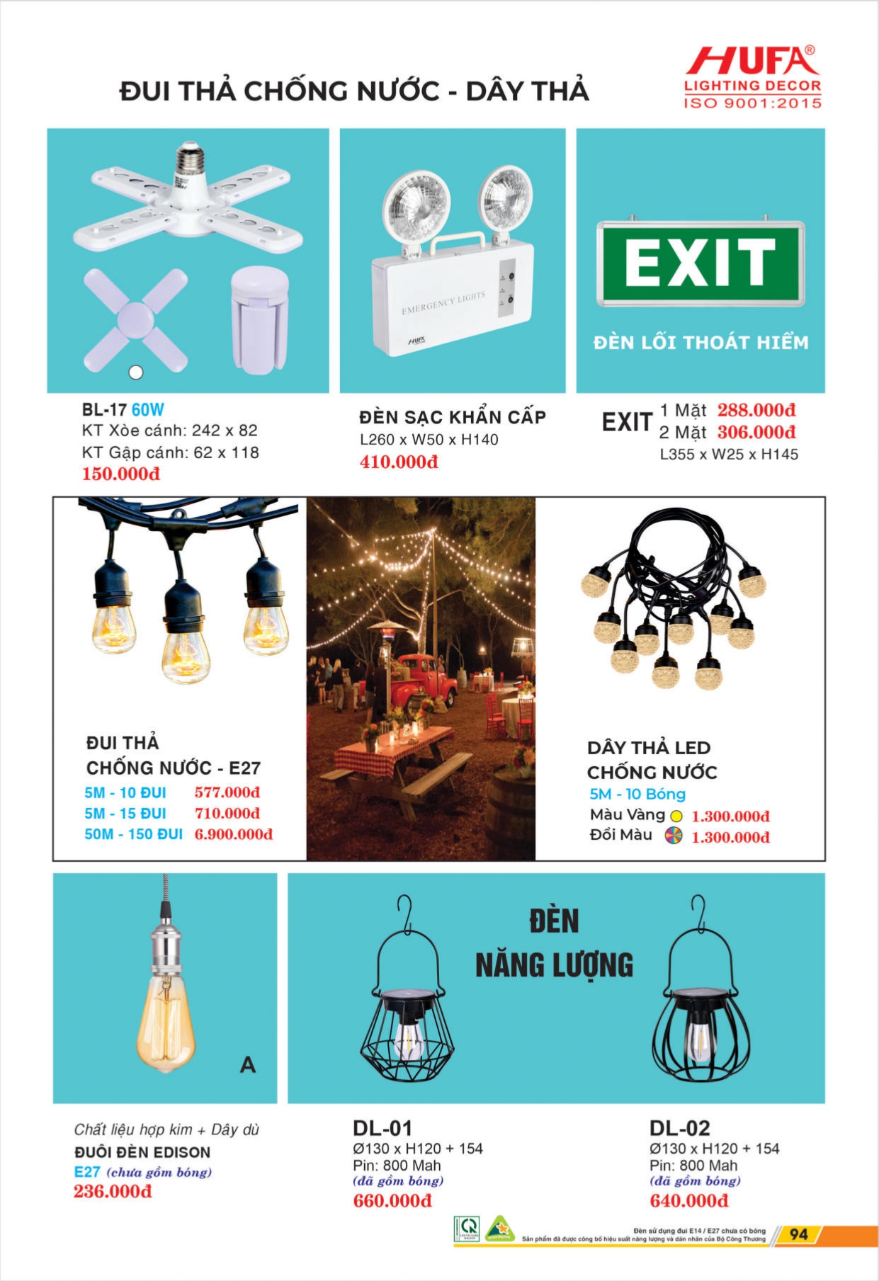 Bảng giá đèn LED HUFA 2026